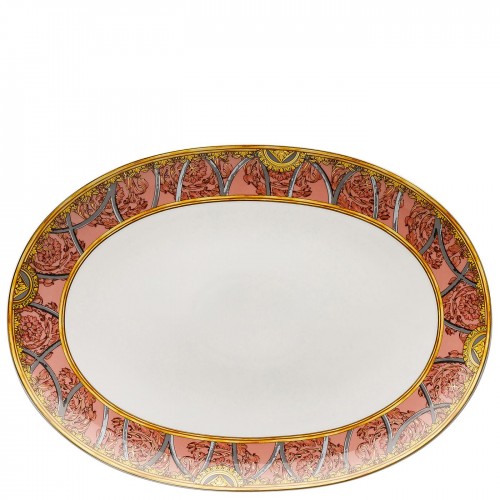 La Scala Del Palazzo Rosa 38 Cm Oval Servis Tabağı